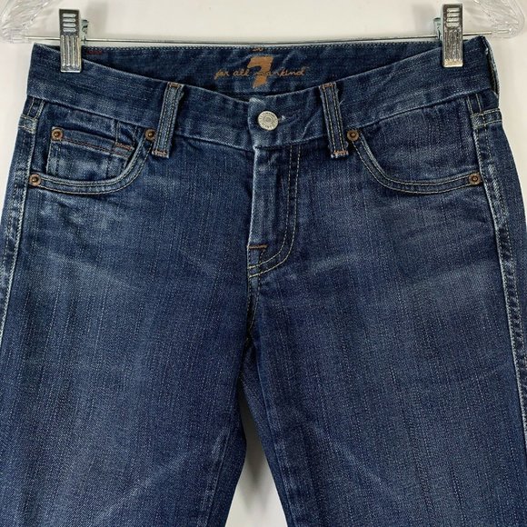 7 Seven For All Mankind Jeans A Pocket Size 26 7FAM Dark Wash Orig $159 | UK